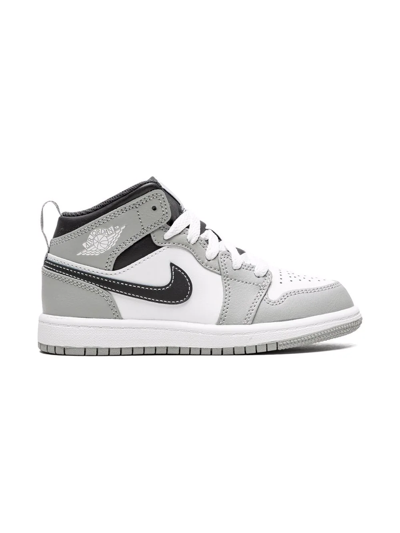 Shop Jordan 1 Mid "light Smoke Grey" Sneakers