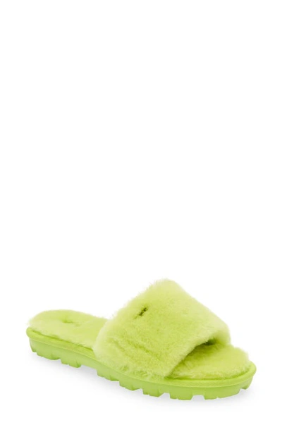 Shop Ugg Cozette Genuine Shearling Slipper In Key Lime