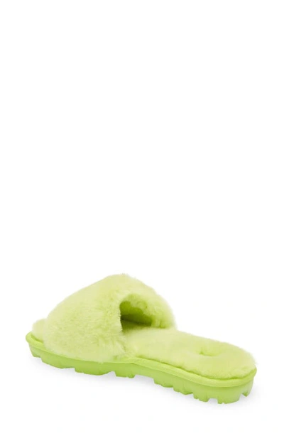 Shop Ugg Cozette Genuine Shearling Slipper In Key Lime