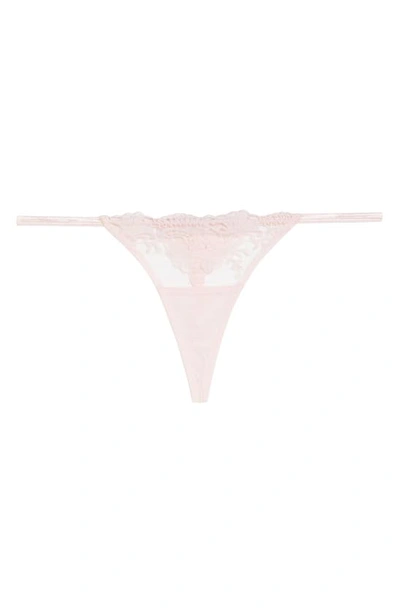 Shop Bluebella Marseille Embroidered Thong In Pale Pink