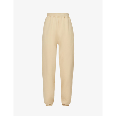 Shop Aries Temple Relaxed-fit Tapered Cotton-jersey Jogging Bottoms In Pebble