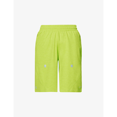 Shop A-cold-wall* Map Logo-print Stretch-woven Shorts In Bright Green