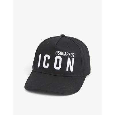 Shop Dsquared2 Icon Cotton Cap 2-16 Years In Black