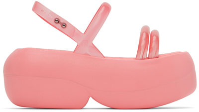 Shop Melissa Pink Airbubble Platform Sandals In Af622 Pink
