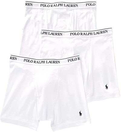 Shop Polo Ralph Lauren Mens White Classic Fit Cotton Trunks 3-pack