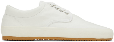Shop Lemaire White Canvas Sneakers In 000 White