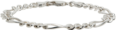 Shop Pearls Before Swine Silver Flat Nerve Bracelet In .925 Silver