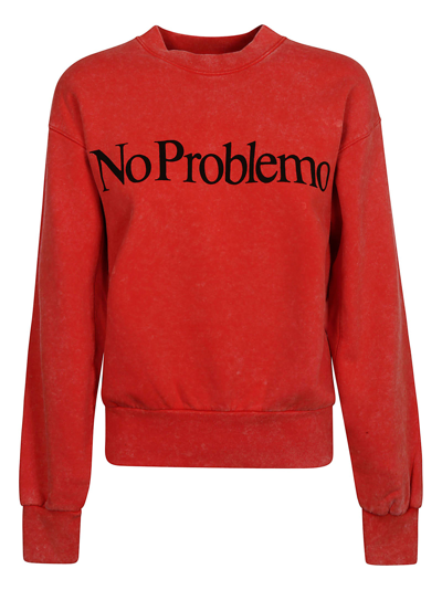 Shop Aries No Problemo Sweatshirt In Red