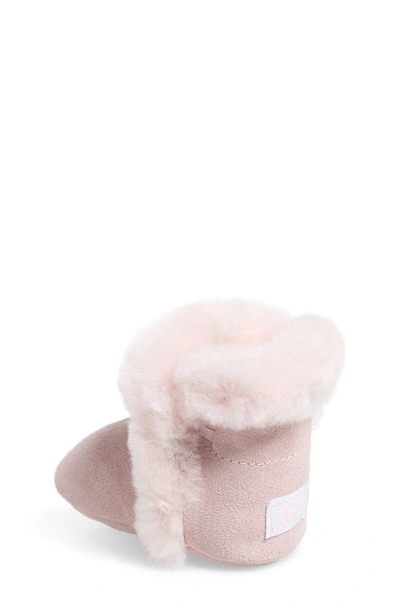 Shop Ugg Lassen Genuine Shearling Crib Shoe In Seashell Pink