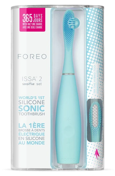 Shop Foreo Issa™ 2 Sensitive Sonic Toothbrush Kit In Mint (sensitive)