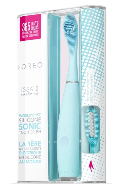 Shop Foreo Issa™ 2 Sensitive Sonic Toothbrush Kit In Mint (sensitive)