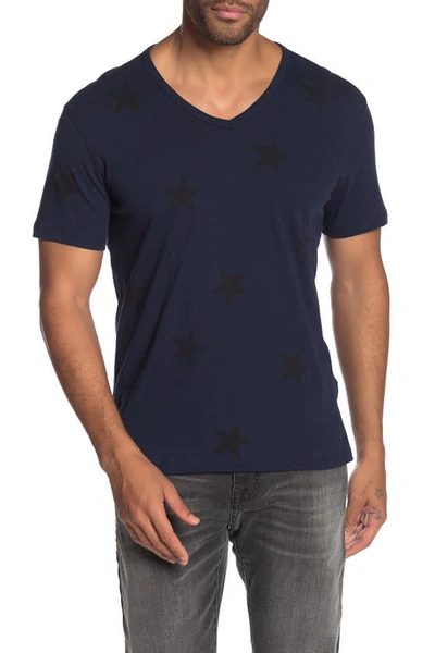 Shop John Varvatos Star V-neck T-shirt In Navy