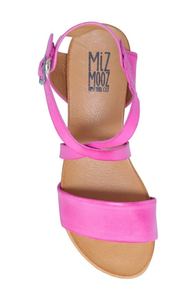 Shop Miz Mooz Aster Sandal In Fuchsia Leather