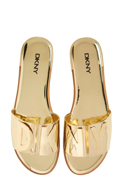 Dkny Waltz Flat Sandal In Gold | ModeSens