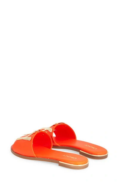 Shop Dkny Waltz Flat Sandal In Orange