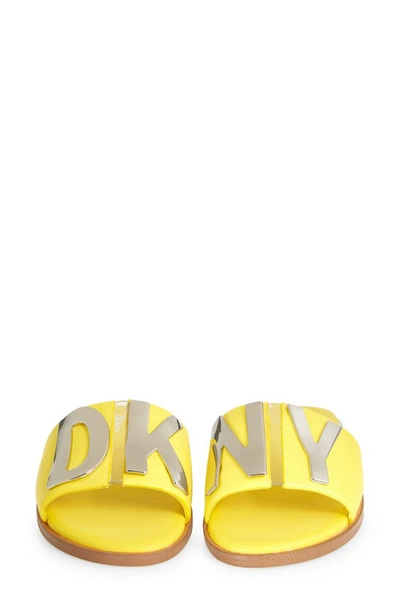 Shop Dkny Waltz Flat Sandal In Yellow