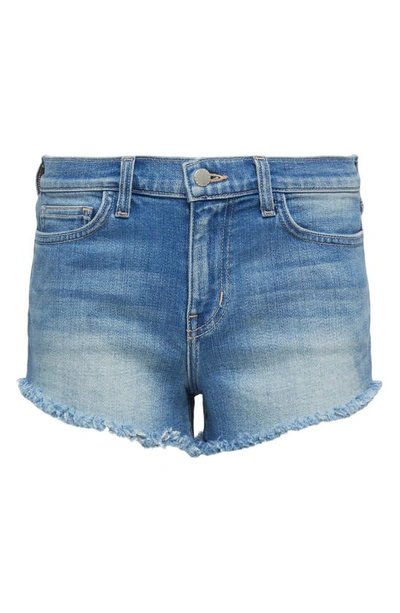 Shop L Agence The Perfect Fit Denim Shorts In Atlantic