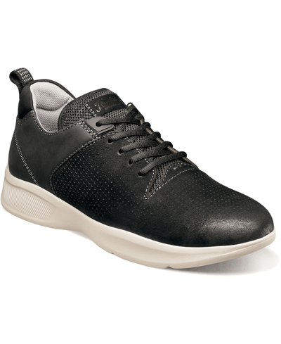 Shop Florsheim Men's Studio Perf Toe Lace Up Sneakers Men's Shoes In Black Nubuck