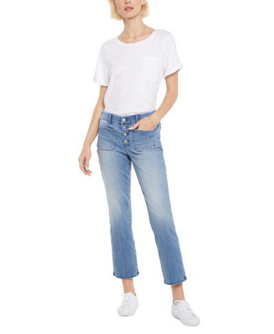 Shop Nydj Straight-leg Ankle Jeans In Everly