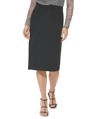Dkny Women's Solid Pencil Skirt In Black