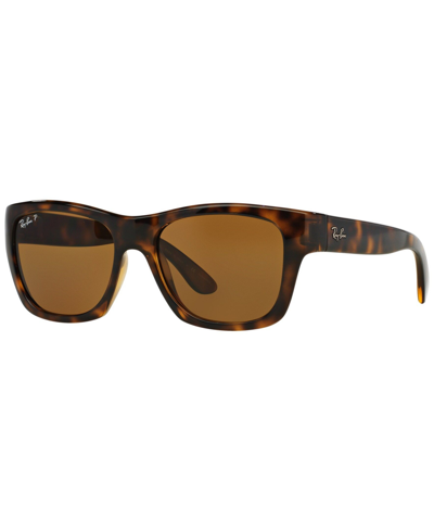 Shop Ray Ban Ray-ban Unisex Polarized Sunglasses, Rb4194 53 In Light Havana