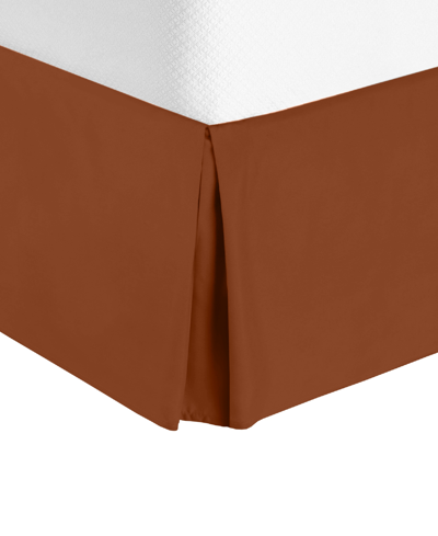 Shop Nestl Bedding Bedding 14" Tailored Drop Premium Bedskirt, King In Rust