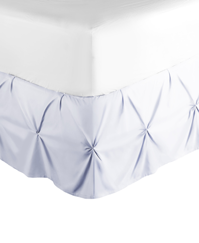 Shop Nestl Bedding Bedding 14" Tailored Pinch Pleated Bedskirt, King In Ice Blue