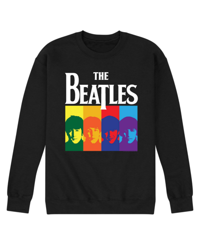 Airwaves Men's The Beatles Group Faces Fleece Sweatshirt In Black