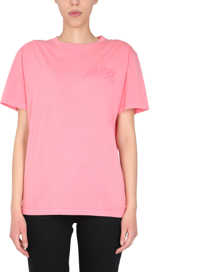 Shop Autry "sunburnt" T-shirt In Pink
