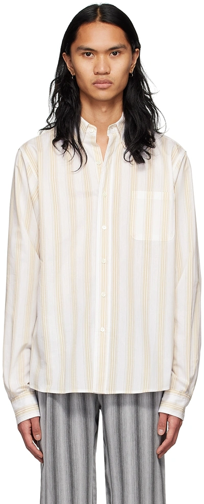 Shop Maryam Nassir Zadeh Ssense Exclusive White Cotton Shirt In 960 Sun Stripe