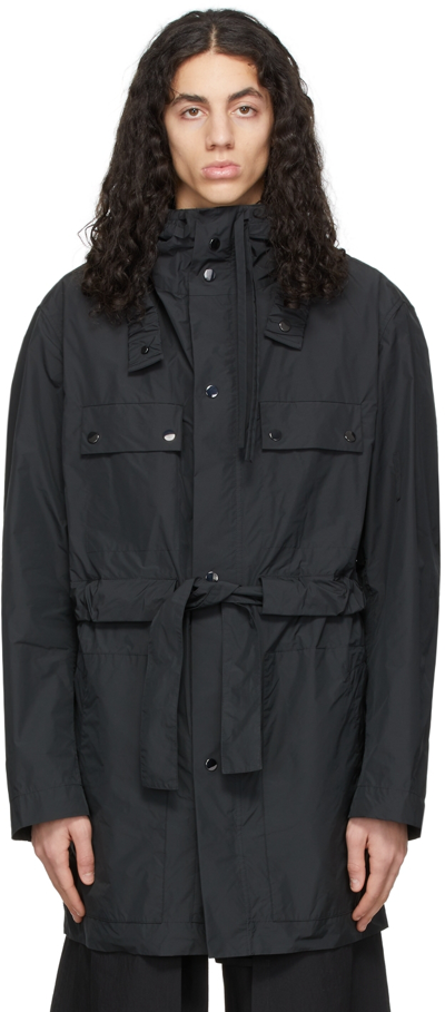 Craig Green Black Polyester Coat In Black