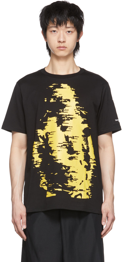 Shop Takahiromiyashita The Soloist Black Cotton T-shirt In Blackyellow