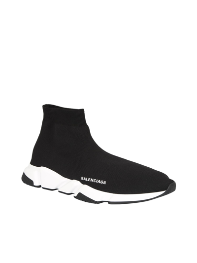 Shop Balenciaga Speed Knit Sneakers In Black