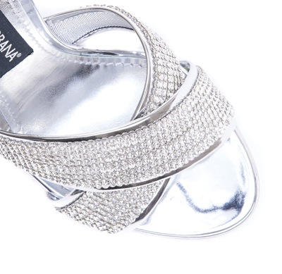 Shop Dolce & Gabbana Crystal Pumps In Grey