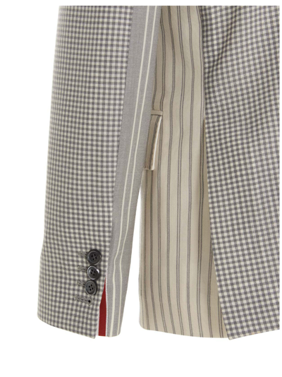 Thom Browne Patchwork Blazer Jacket In Multicolor