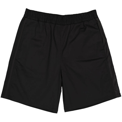 Shop Moncler Mens Black Knee-length Track Shorts