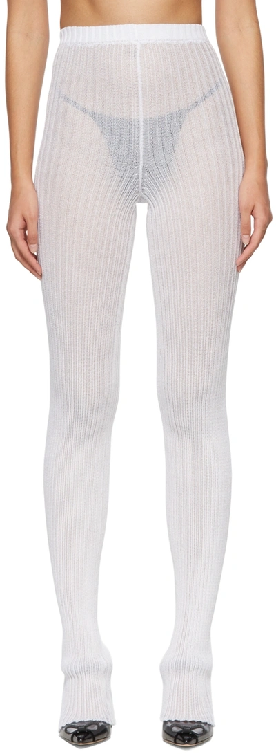 Shop A. Roege Hove White Cotton & Nylon Leggings