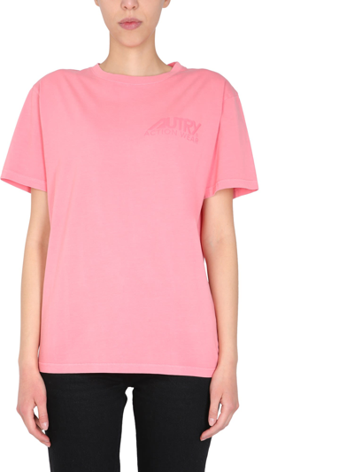 Shop Autry Sunburnt T-shirt In Rosa