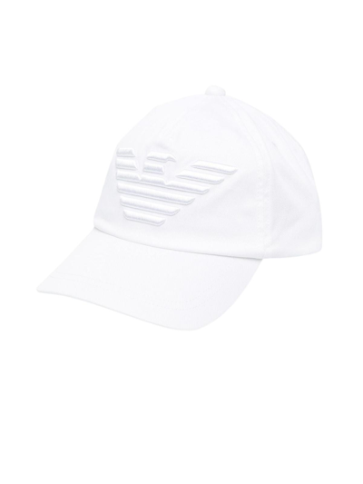 Shop Emporio Armani Man Baseball Cap In White