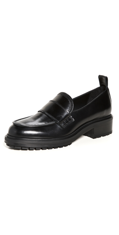 Shop Aeyde Ruth Loafers Black