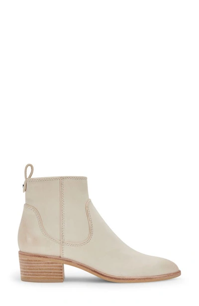 Shop Dolce Vita Able Bootie In Ivory Nubuck