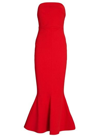 Shop Solace London Red Amara Midi Dress