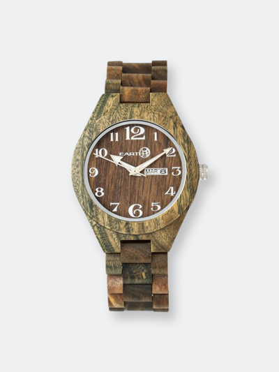 Shop Earth Wood Sapwood Bracelet Watch W/date In Green