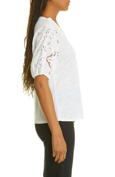 Shop Paige Laura Eyelet Linen Top In White