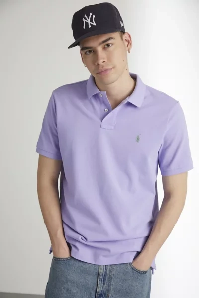 Shop Polo Ralph Lauren Solid Polo Shirt In Lavender