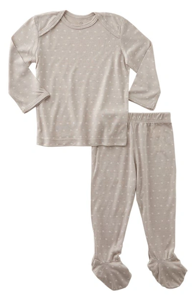 Shop Solly Baby Heirloom Spelt Fitted Two-piece Pajamas In Sandy Clay