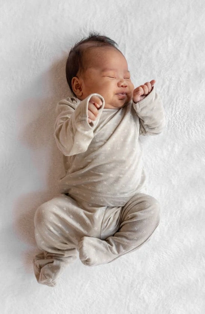 Shop Solly Baby Heirloom Spelt Fitted Two-piece Pajamas In Sandy Clay