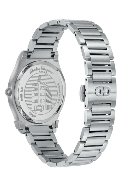 Shop Ferragamo Gancini Bracelet Watch, 41mm X 7mm In Stainless Steel
