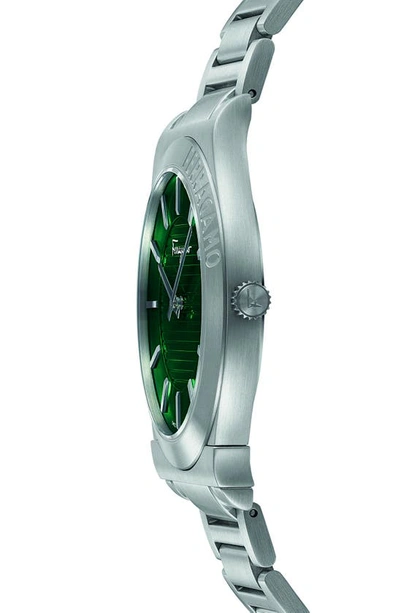 Shop Ferragamo Gancini Bracelet Watch, 41mm X 7mm In Stainless Steel