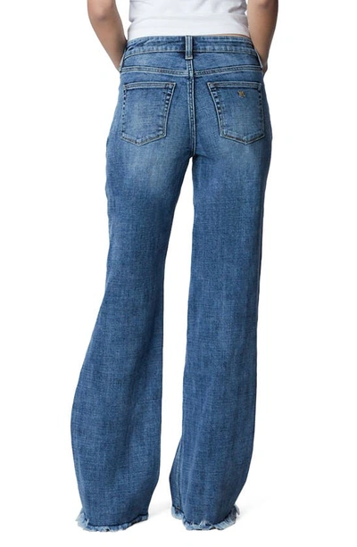 Shop Wash Lab Denim Wash Lab Blessed Relaxed Fit Jeans In Faded Blue Dark
